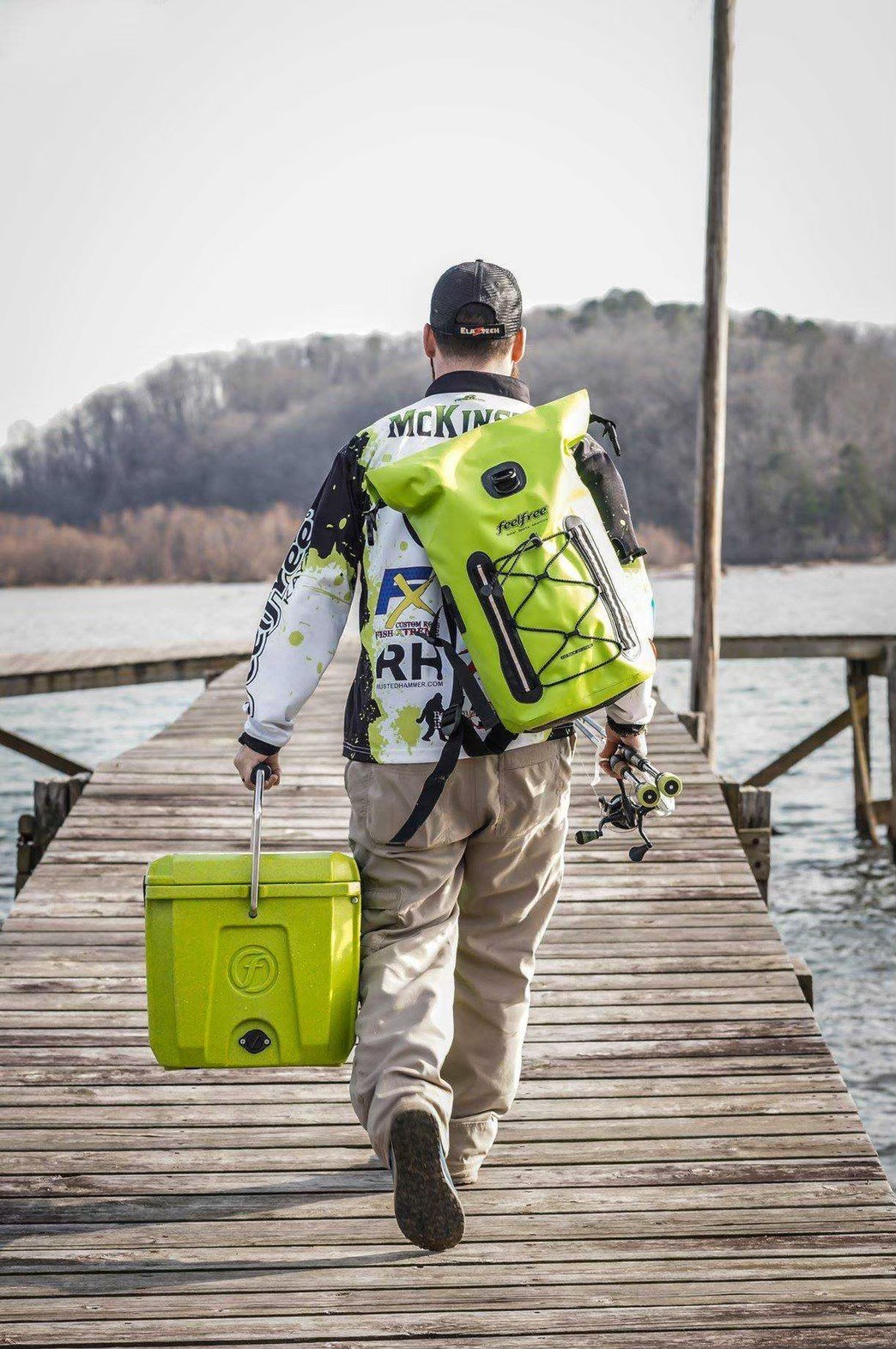 ถังน้ำแข็งเกรดพรีเมี่ยม FEELFREE ขนาด 25 ลิตร สี LIME CAMO_7